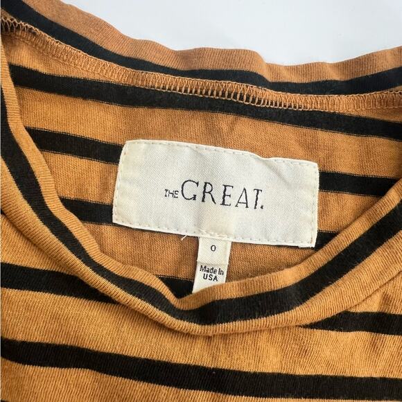 THE GREAT The Peak Tee Over Dyed Suntan Gondola - Picture 6 of 9